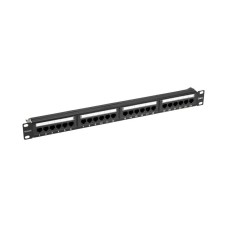 Панель коммутационная с кабельным органайзером 19", 1U, 24 порта, UTP, RJ-45, CAT 5e REXANT PRO (02-0031): Патч-панель 19"