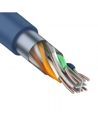 F/UTP, CAT 6, PVC, 4PR, 23AWG, INDOOR, SOLID, синий, 305 м, REXANT (01-0147). Кабель «витая пара» (LAN) для структурированных систем связи. Rexant в Москве