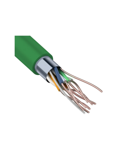 F/UTP, CAT 5e, нг(А)-LSLTx, 4х2х0,52мм, 24AWG, INDOOR, SOLID, зеленый, 305м REXANT (01-0161). Кабель «витая пара» (LAN) для структурированных систем связи. Rexant в Москве