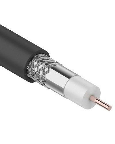RG-6U, 75 Ом, CCS/Al/Al, 64%, 100 м OUTDOOR. REXANT (01-2202). Кабель коаксиальный радиочастотный. Rexant в Москве