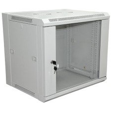 Шкаф телекоммуникационный 19 настенный 12U 600х600х635 мм (ШхГхВ)- передняя дверь стекло, боковые стенки съемные (разобранный) RAL 7035 (04-2222). Шкаф телекоммуникационный 19 настенный 12U. Rexant