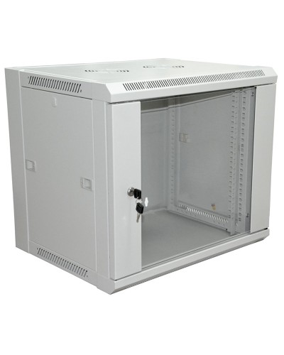 Шкаф телекоммуникационный 19 настенный 12U 600х600х635 мм (ШхГхВ)- передняя дверь стекло, боковые стенки съемные (разобранный) RAL 7035 (04-2222). Шкаф телекоммуникационный 19 настенный 12U. Rexant в Москве