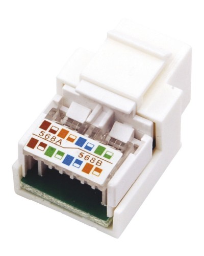 Модуль Keystone Jack RJ-45(8P8C), UTP, CAT 5e, тип 180 градусов, белый REXANT (03-1011). Модуль Keystone Jack. Rexant в Москве
