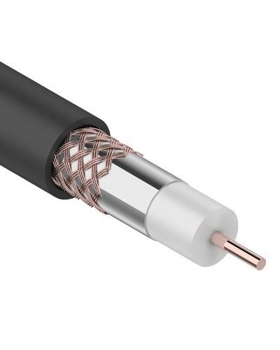 RG-6U+Cu, 75 Ом, Cu/Al/Cu, 64%, 100м. OUTDOOR REXANT (01-2222). Кабель коаксиальный радиочастотный. Rexant в Москве