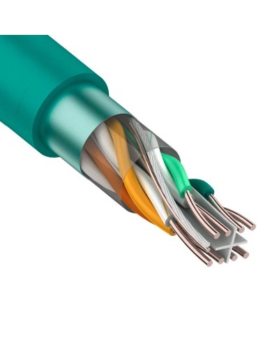 F/UTP, CAT 6, нг(А)-LSLTx, 4х2х0,575мм, 23AWG, INDOOR, SOLID, зеленый, 305м REXANT (01-0171). Кабель «витая пара» (LAN) для структурированных систем связи. Rexant в Москве
