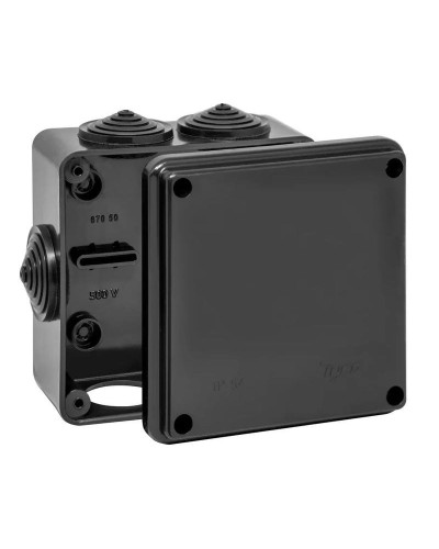 Коробка TYCO ОП 100х100х50мм УХЛ1 IP54 черный (67050Ч). Коробка распределительная. RuVinil в Москве
