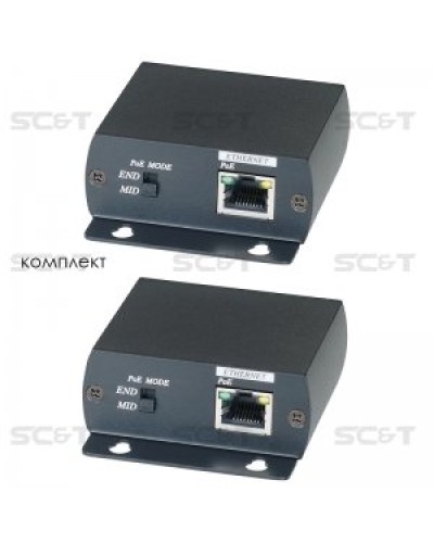 IP01P. Удлинитель Ethernet с PoE. SC&T в Москве