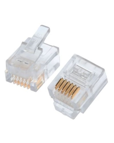 Коннекторы 6P6C (RJ-11) (100шт) (10-0228). Телефонный разъем 6P6C (RJ-11). SUPRLAN в Москве