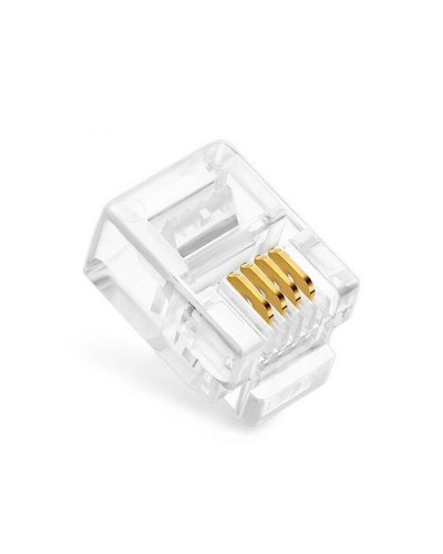 Коннекторы 6P4C (RJ-11) (100шт) (10-0227). Телефонный разъем 6P4C (RJ-11). SUPRLAN в Москве