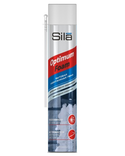Пена монтажная SILA HOME OPTIMUM FOAM, всесезонная, 750 мл. Пена монтажная. Sila в Москве