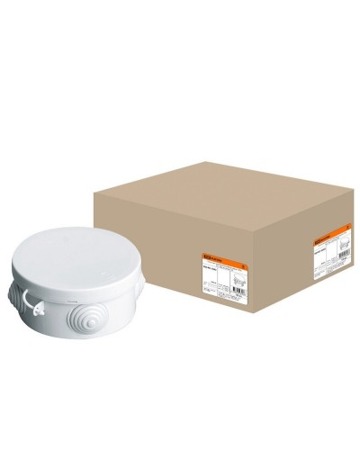 Коробка ОП D85х40мм, крышка, IP54, 4вх. (SQ1401-0502). Распаячная коробка. TDM ЕLECTRIC в Москве