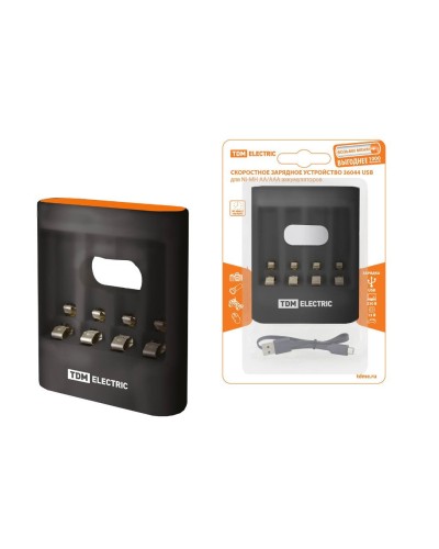 Зарядное устройство 36044 (3600mA 4слота АА/ААА 4 кан.USB) (SQ1702-0100). Зарядное устройство. TDM ЕLECTRIC в Москве