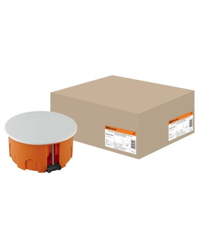 Распаячная коробка СП D80х40мм, крышка, пл. лапки, IP20, TDM (SQ1403-1025). Распаячная коробка СП. TDM ЕLECTRIC в Москве