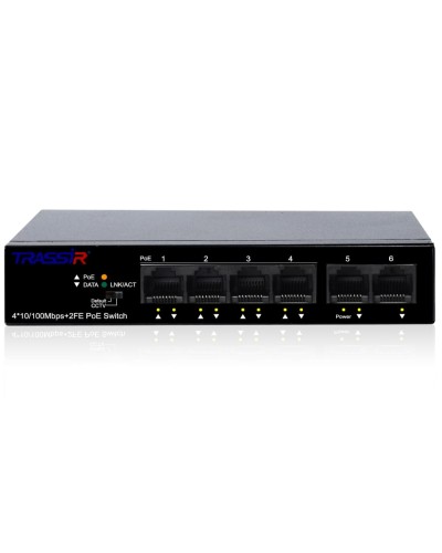 TR-NS1106-60-4POE. Коммутатор с PoE. Trassir в Москве