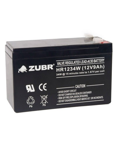 ZUBR HR 1234W (12V, 9Ah). Аккумулятор герметичный свинцово-кислотный. ZUBR в Москве