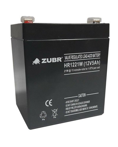 ZUBR HR 1221W (12V, 5Ah). Аккумулятор герметичный свинцово-кислотный. ZUBR в Москве