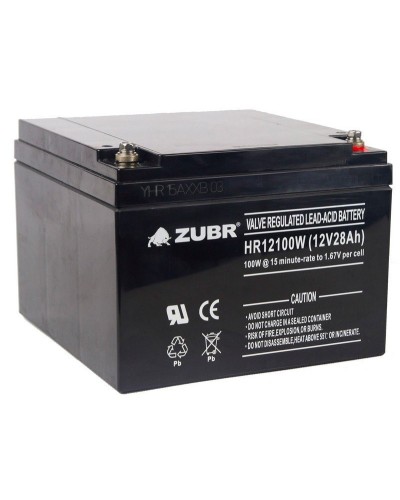 ZUBR HR 12100W (12V, 28Ah). Аккумулятор герметичный свинцово-кислотный. ZUBR в Москве