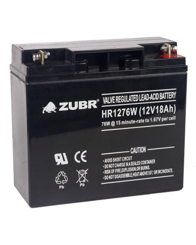 ZUBR HR 1276W (12V, 18Ah). Аккумулятор герметичный свинцово-кислотный. ZUBR в Москве