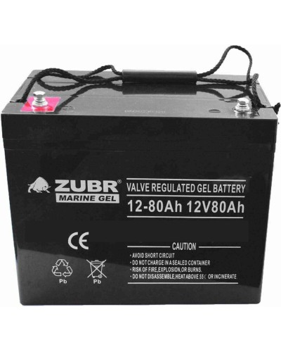 ZUBR MARINE GEL NPG 12-80 (12V, 80Ah). Аккумулятор герметичный свинцово-кислотный. ZUBR в Москве