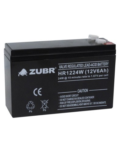 ZUBR HR 1224W (12V, 6Ah). Аккумулятор герметичный свинцово-кислотный. ZUBR в Москве
