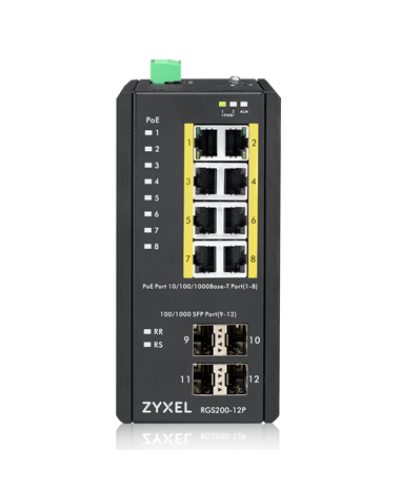 RGS200-12P-ZZ0101F. Промышленный L2 PoE+ коммутатор. ZYXEL в Москве