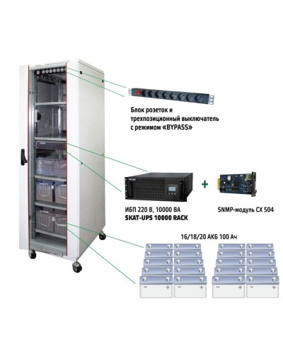 SKAT UPS 10000 SNMP (484). Комплекс бесперебойного питания. Бастион в Москве