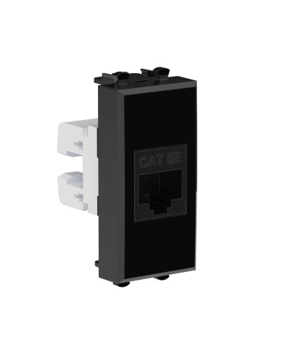 Розетка RJ-45, кат.5E, Avanti, 1 модуль, черный квадрат (4402661): Розетка компьютерная модульная в Москве