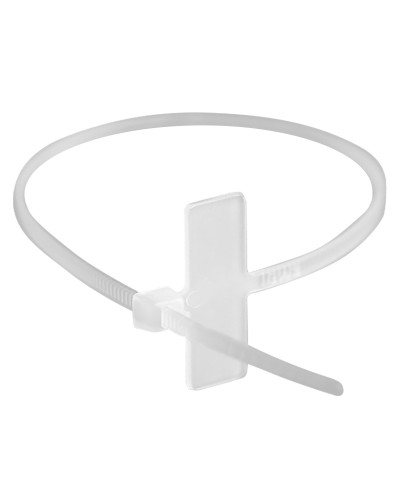 Хомут 2,5x100 белый (100шт) (252100SR-M): Хомут маркировочный, горизонтальная табличка под замком 24,5x7,8 в Москве