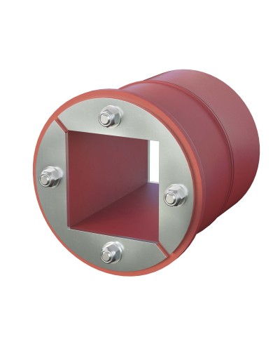 Проходка круглая, нержавеющая, D70х70 мм с проемом 40х40 мм (DXF3121): Проходка круглая, нержавеющая, с проёмом в Москве