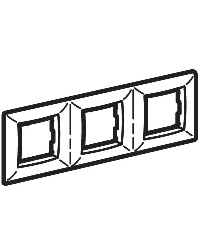 Рамка на 2+2+2 модуля (трехместная), белая (75013W): Рамка трехместная, Brava в Москве