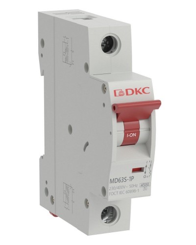 YON max MD63S 1P 6А 4,5кА C (MD63S-1PC6). Автоматический выключатель. ДКС в Москве