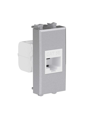 Розетка RJ-45, кат.5E, Avanti, 1 модуль, закаленная сталь (4404661): Розетка компьютерная модульная в Москве