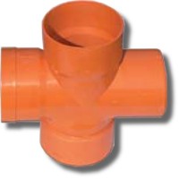 Крестообразное соединение для двустенных труб, 90°, D125мм (022125). Крестообразное соединение для двустенных труб. ДКС