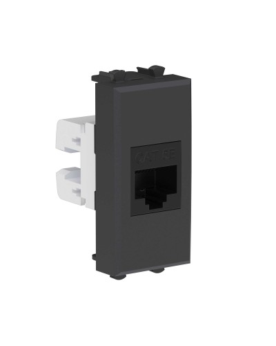 Розетка RJ-45, кат.5E, Avanti, 1 модуль, черный матовый (4412661): Розетка компьютерная модульная в Москве