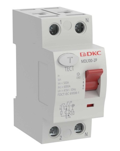 YON MAX MDL100 ВДТ, 2P, 30mA, 25A, АС (MDL100-2P2-25-AC). Автоматический выключатель дифференциальный (УЗО). ДКС в Москве