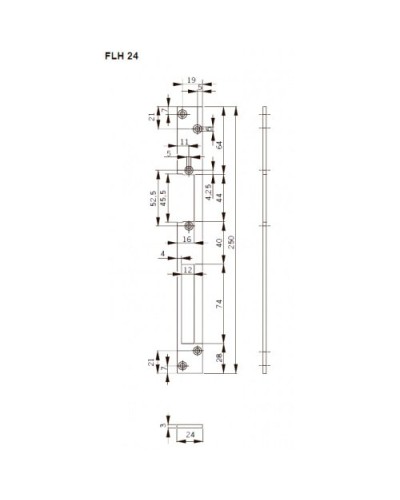 FLH24. Запорная планка длинная. dormakaba в Москве