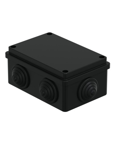 Коробка JBS120 120х80х50, 6 вых., IP55, черная (44008BL-1). Коробка монтажная. Экопласт в Москве