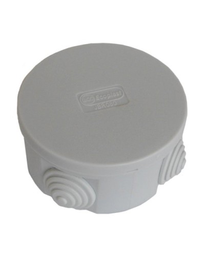 Коробка JBR080 D=80х40, 4 вых., IP44, серая (44005). Коробка монтажная. Экопласт в Москве