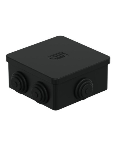 Коробка JBS080 85х85х40, 6 вых, IP44, черная (44006BL-1). Коробка монтажная. Экопласт в Москве