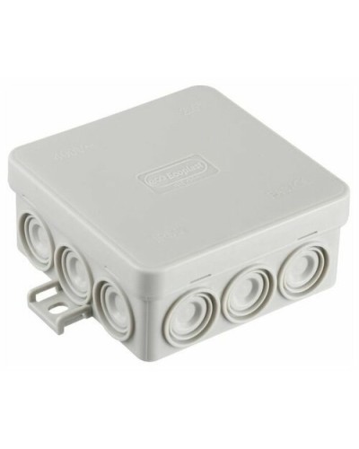 Коробка JBL085 85х85х38, 12 вых., 2P (0,15...4мм²) серая (43455HF-GR). Коробка монтажная, огнестойкая, без галогена. Экопласт в Москве