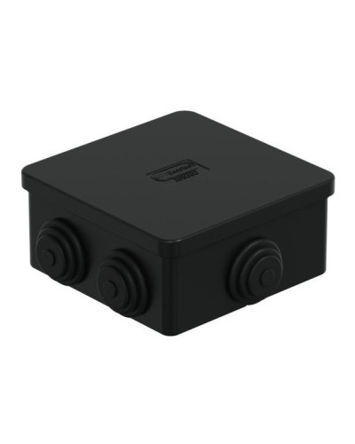 Коробка JBS080 85х85х50, 6 вых., IP44, чёрная (44066BL-1). Коробка монтажная. Экопласт в Москве