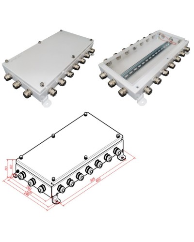 КМ IP66-2040. Коробка монтажная электротехническая. Гефест в Москве