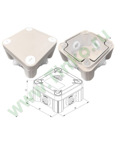 КМ-1010(П)-IP55. Коробка монтажная. Гефест в Москве