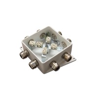 КМ-О (10к)-IP66-120х120, шесть вводов: Коробка монтажная огнестойкая