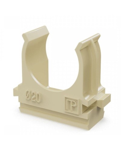 Крепёж-клипса для труб АБС-пластик сосна D20 (100 шт) (PR13.0049). Крепление для труб ПВХ. Промрукав в Москве