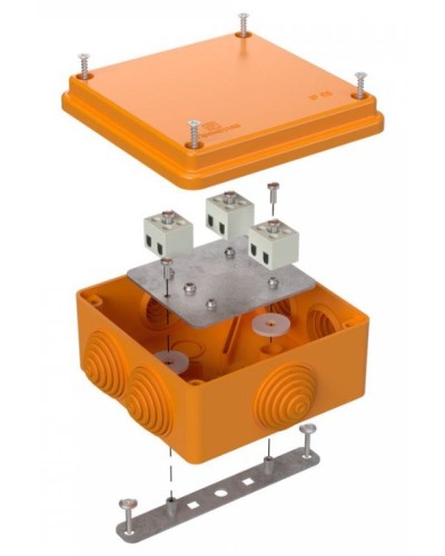 Коробка огнестойкая 100х100х50 (40-0300-FR2.5-6). Коробка огнестойкая для открытой установки. Промрукав в Москве