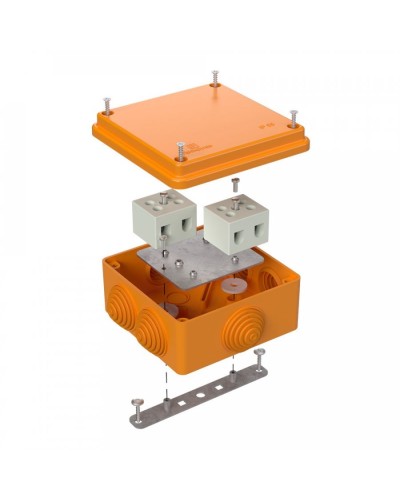 Коробка огнестойкая 100х100х50 для о/п (40-0300-FR10.0-4). Коробка огнестойкая для открытой установки. Промрукав в Москве