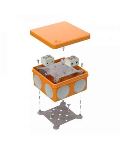 Коробка огнестойкая 60-0300-FR2.5-4 Е15-Е120 100х100х50. Коробка огнестойкая для открытой установки. Промрукав в Москве