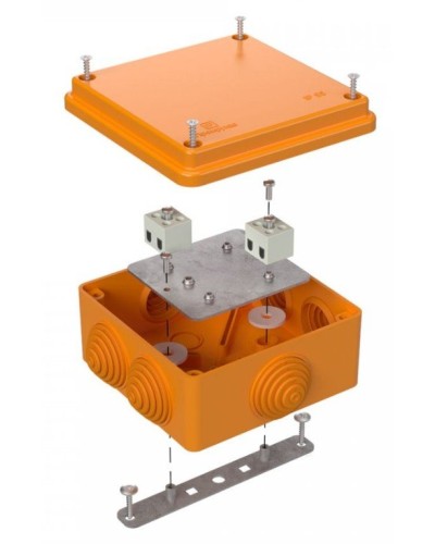 Коробка огнестойкая 100х100х50 (40-0300-FR1.5-4). Коробка огнестойкая для открытой установки. Промрукав в Москве